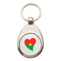 Schlüsselanhänger Burkina Faso Flagge Herz...