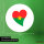Aufkleber Burkina Faso Flagge Herz 10cm rund