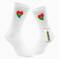 Unisex Socken Burkina Faso Flagge Herz Baumwolle