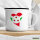 Emaille Tasse Burundi Flagge Herz 300ml Vintage Emaille Becher