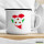 Emaille Tasse Burundi Flagge Herz 300ml Vintage
