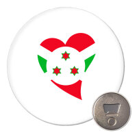 Magnet Burundi Flagge Herz 59mm Kühlschrankmagnet
