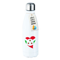 Trinkflasche Burundi Flagge Herz 500ml Edelstahl...