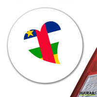 Aufkleber Zentralafrikanische Republik Flagge Herz 10cm...