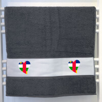 Handtuch Zentralafrikanische Republik Flagge Herz 50x100cm
