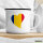 Emaille Tasse Tschad Flagge Herz 300ml Vintage Emaille Becher