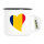 Emaille Tasse Tschad Flagge Herz 300ml Vintage