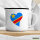 Emaille Tasse Kongo Flagge Herz 300ml Vintage