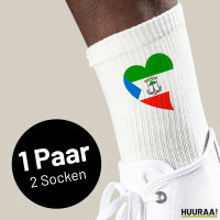 Socken Äquatorialguinea Flagge Herz Größe...