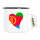 Emaille Tasse Eritrea Flagge Herz 300ml Vintage