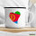 Emaille Tasse Eritrea Flagge Herz 300ml Vintage