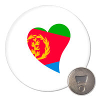 Magnet Eritrea Flagge Herz 59mm Kühlschrankmagnet