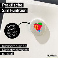 Magnet Eritrea Flagge Herz 59mm Kühlschrankmagnet