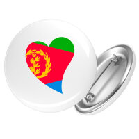 Button Eritrea Flagge Herz Anstecker