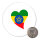 Magnet Äthiopien Flagge Herz 59mm Kühlschrankmagnet