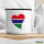 Emaille Tasse Gambia Flagge Herz 300ml Vintage