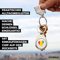 Schlüsselanhänger Guinea Flagge Herz Schlüsselring