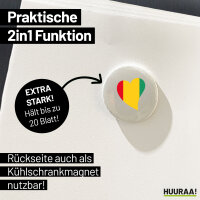 Magnet Guinea Flagge Herz 59mm Kühlschrankmagnet