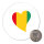 Magnet Guinea Flagge Herz 59mm Kühlschrankmagnet