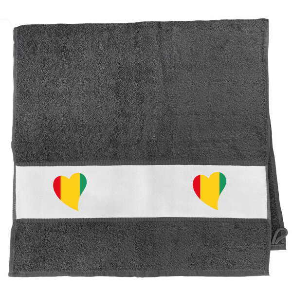 Handtuch Guinea Flagge Herz 50x100cm