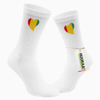 Unisex Socken Guinea Flagge Herz Baumwolle