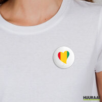 Button Guinea Flagge Herz Anstecker