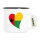 Emaille Tasse Guinea-Bissau Flagge Herz 300ml Vintage