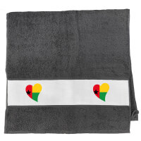 Handtuch Guinea-Bissau Flagge Herz 50x100cm