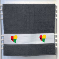 Handtuch Guinea-Bissau Flagge Herz 50x100cm