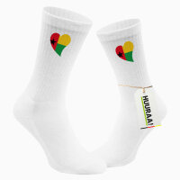 Unisex Socken Guinea-Bissau Flagge Herz Baumwolle