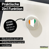 Magnet Elfenbeinküste Flagge Herz 59mm Kühlschrankmagnet