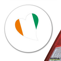 Aufkleber Elfenbeinküste Flagge Herz 10cm Sticker