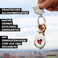 Schlüsselanhänger Kenia Flagge Herz