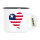 Emaille Tasse Liberia Flagge Herz 300ml Vintage Emaille Becher
