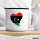 Emaille Tasse Libyen Flagge Herz 300ml Vintage Emaille Becher