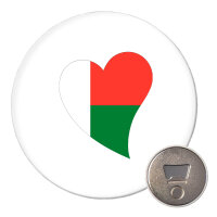 Magnet Madagaskar Flagge Herz 59mm...
