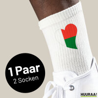 Socken Madagaskar Flagge Herz Größe 37/46...