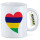 Kaffeetasse Mauritius Flagge Herz 330ml
