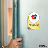 Magnet Mosambik Flagge Herz 59mm...