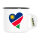 Emaille Tasse Namibia Flagge Herz 300ml Vintage Emaille Becher
