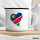 Emaille Tasse Namibia Flagge Herz 300ml Vintage Emaille Becher