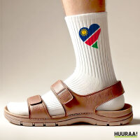 Socken Namibia Flagge Herz Größe 37/46 White Motiv Tennissocken