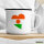 Emaille Tasse Niger Flagge Herz 300ml Vintage Emaille Becher