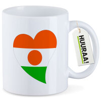 Kaffeetasse Niger Flagge Herz 330ml