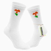 Socken Niger Flagge Herz Größe 37/46 White...