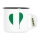 Emaille Tasse Nigeria Flagge Herz 300ml Vintage Emaille Becher