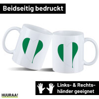 Kaffeetasse Nigeria Flagge Herz 330ml