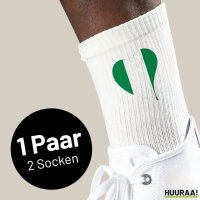 Socken Nigeria Flagge Herz Größe 37/46 White...