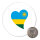 Magnet Ruanda Flagge Herz 59mm Kühlschrankmagnet