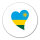 Aufkleber Ruanda Flagge Herz 10cm Sticker
